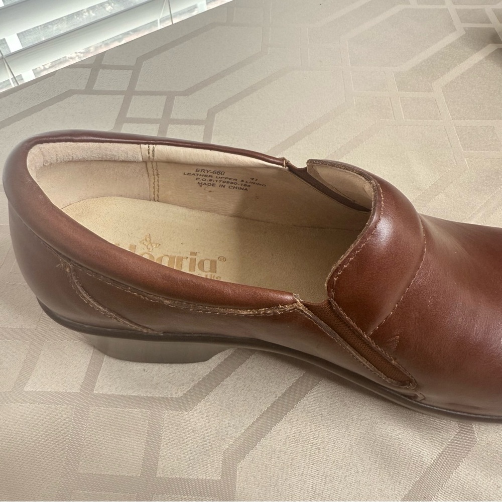 Alegria Leather Slip on Shoes Goring Eryn EURO 41 US 10.5-11 Chestnut Luster - Picture 2 of 9